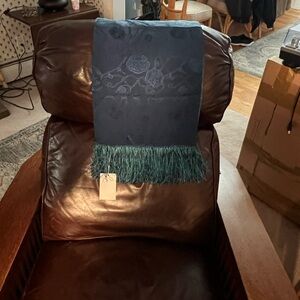 Anthropologie Blue Floral Scarf